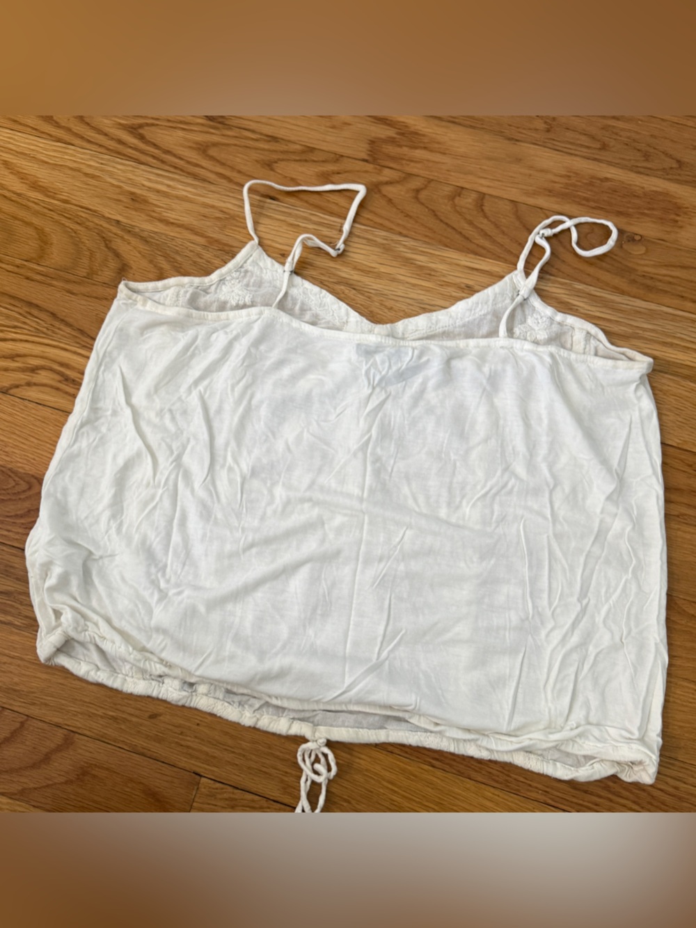 American Eagle White Embroidered Lace Boho Cami Tank Top - Picture 5 of 5